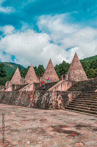 Landscape of the beautiful Otomi ceremonial center in Mexico