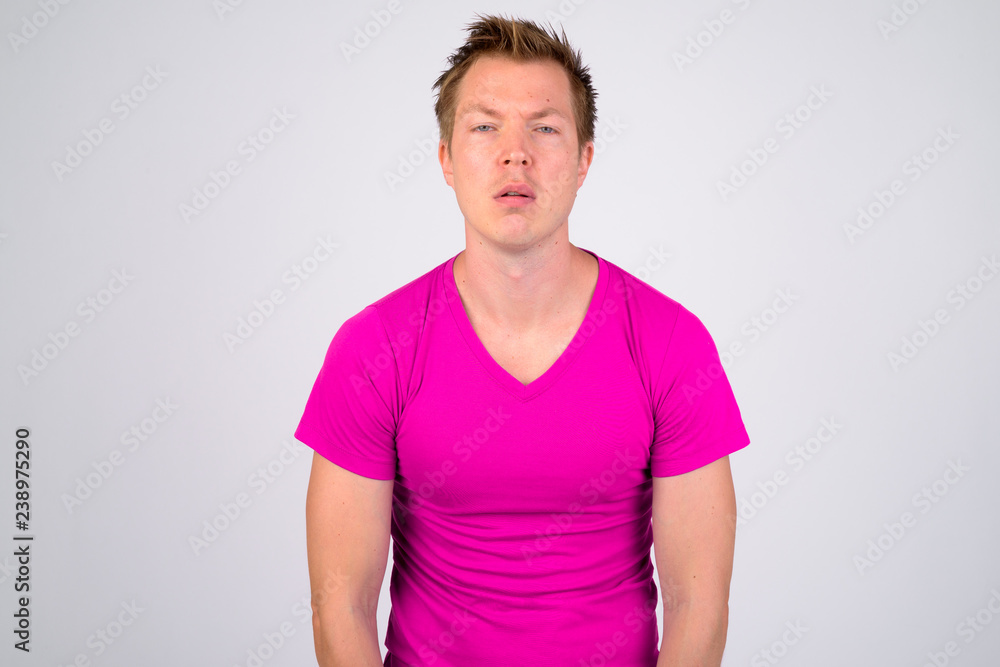 Young funny looking man feeling exhausted and tired after getting bad news  Stock Photo | Adobe Stock