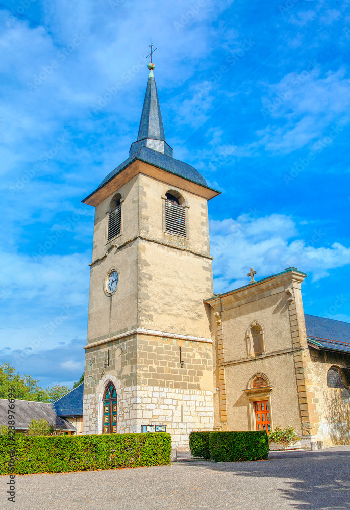 Fototapeta premium Catholic church in Chambery city from France