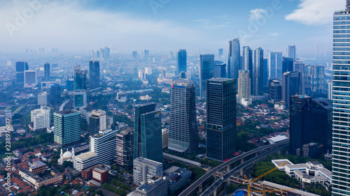 South Jakarta central business district at morning