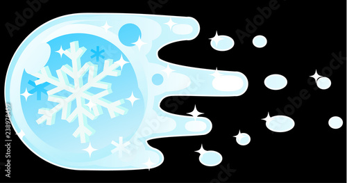 Icy Snowball Thrown