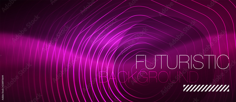Neon glowing wave, magic energy and light motion background. Vector wallpaper template Neon glowing wave, magic energy and light motion background. Vector wallpaper template
