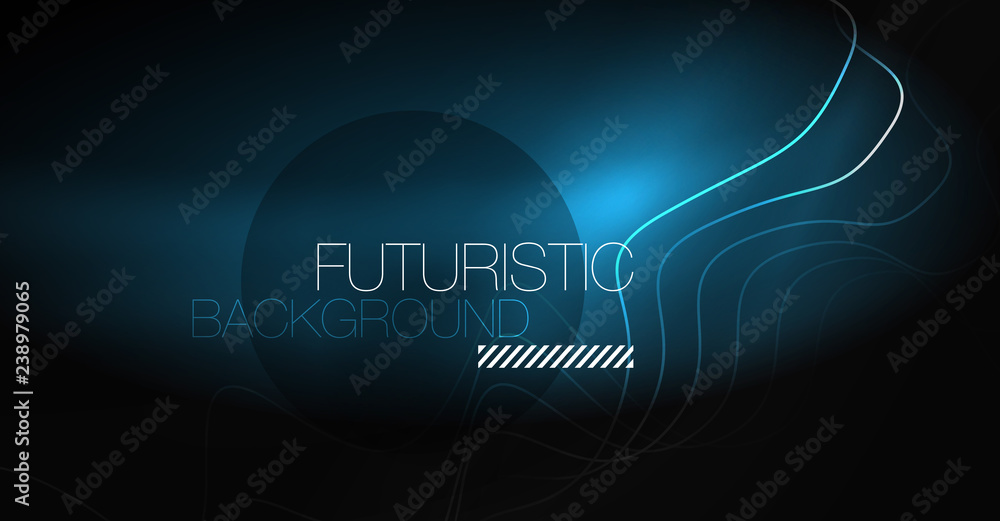 Neon lines wave background. Abstract composition Neon lines wave background. Abstract composition