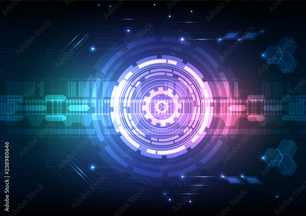 Digital technology circuit abstract background. vector illustration