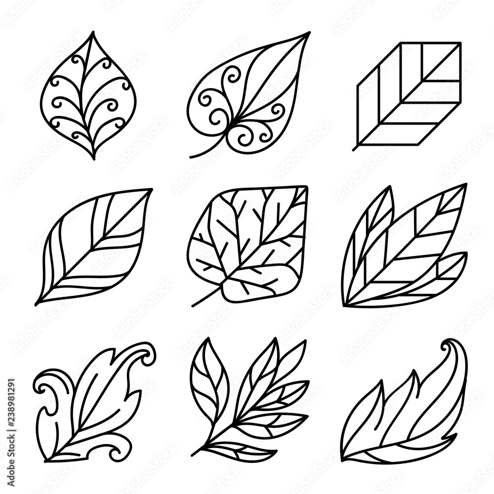 Leaves icon set. leaves logo design and natural style symbol vector. Leaves icon set. leaves logo design and natural style symbol vector.