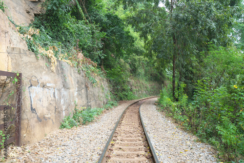 Bangkok Thailand-December 9  2018  Tham Kra Sae bridge of Thai-Burma Railway