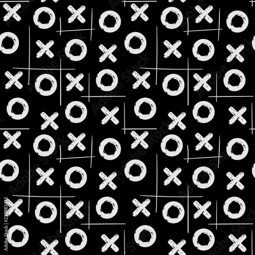 seamless pattern of crosses and nil