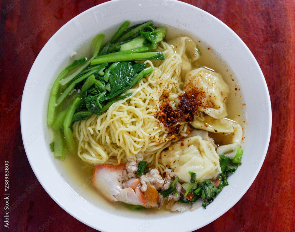 soup noodle wonton roasted pork yellow egg noodle with red roast pork dumpling soup noodle wonton roasted pork yellow egg noodle with red roast pork dumpling