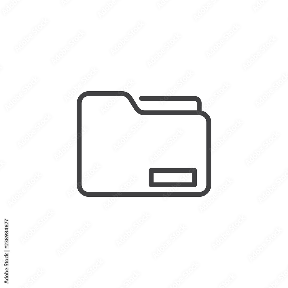 Document folder outline icon. linear style sign for mobile concept and web design. Folder simple line vector icon. Symbol, logo illustration. Pixel perfect vector graphics Document folder outline icon. linear style sign for mobile concept and web design. Folder simple line vector icon. Symbol, logo illustration. Pixel perfect vector graphics