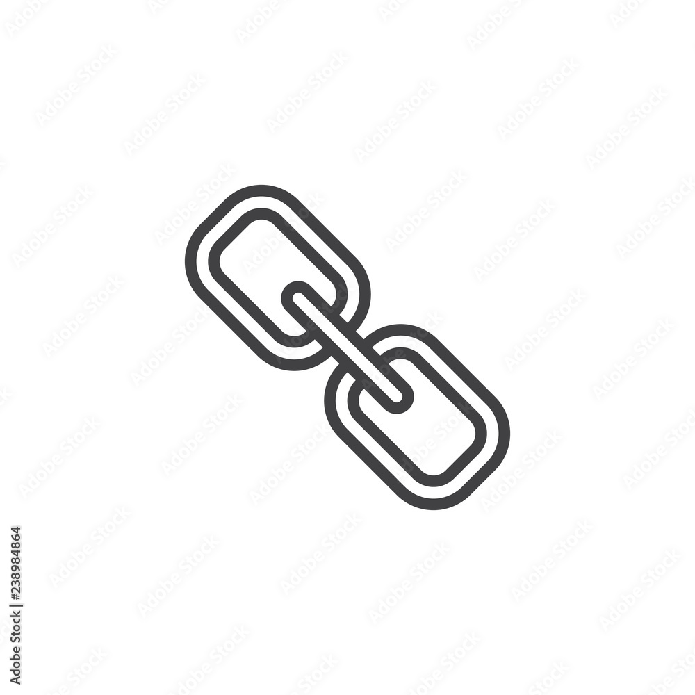 Link chain outline icon. linear style sign for mobile concept and web design. hyperlink simple line vector icon. Symbol, logo illustration. Pixel perfect vector graphics Link chain outline icon. linear style sign for mobile concept and web design. hyperlink simple line vector icon. Symbol, logo illustration. Pixel perfect vector graphics