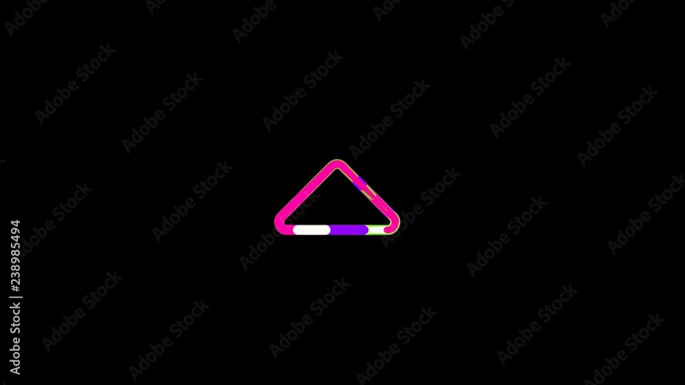Circles gather in symbol caret up. After it crumbles in a line and moves to the camera. Alpha channel black Circles gather in symbol caret up. After it crumbles in a line and moves to the camera. Alpha channel black