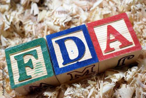 Food and Drug Administration acronym on wooden blocks business and financial terminologies photo