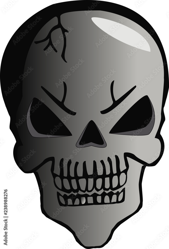 cartoon skull halloween