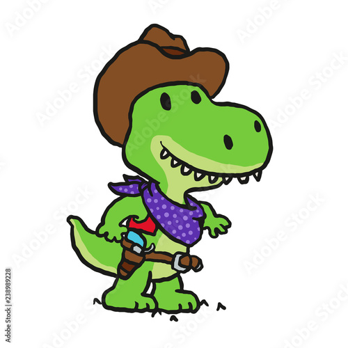 Funny cowboy sheriff cartoon