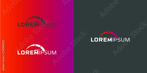 Conceptual logo of speed, automotive industry or motorcycle