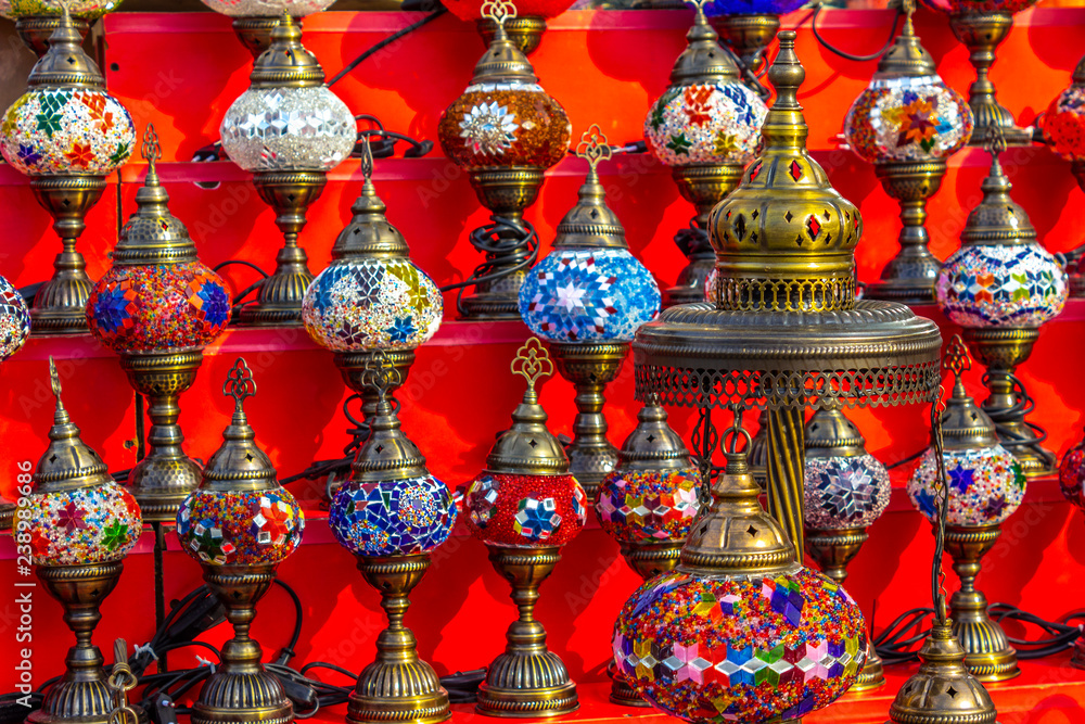 Shopping street market. District of Dubai Deira.