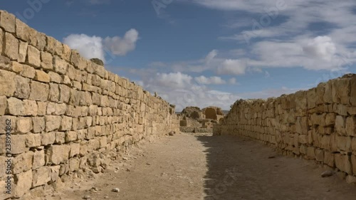 The ruins of the ancient Nabatean city of Shivta in the northern Negev. Israel. 4k photo