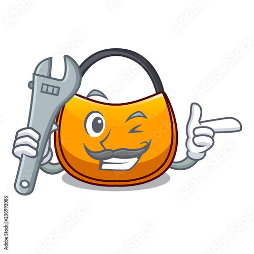 Mechanic hobo bag shape on a cartoon