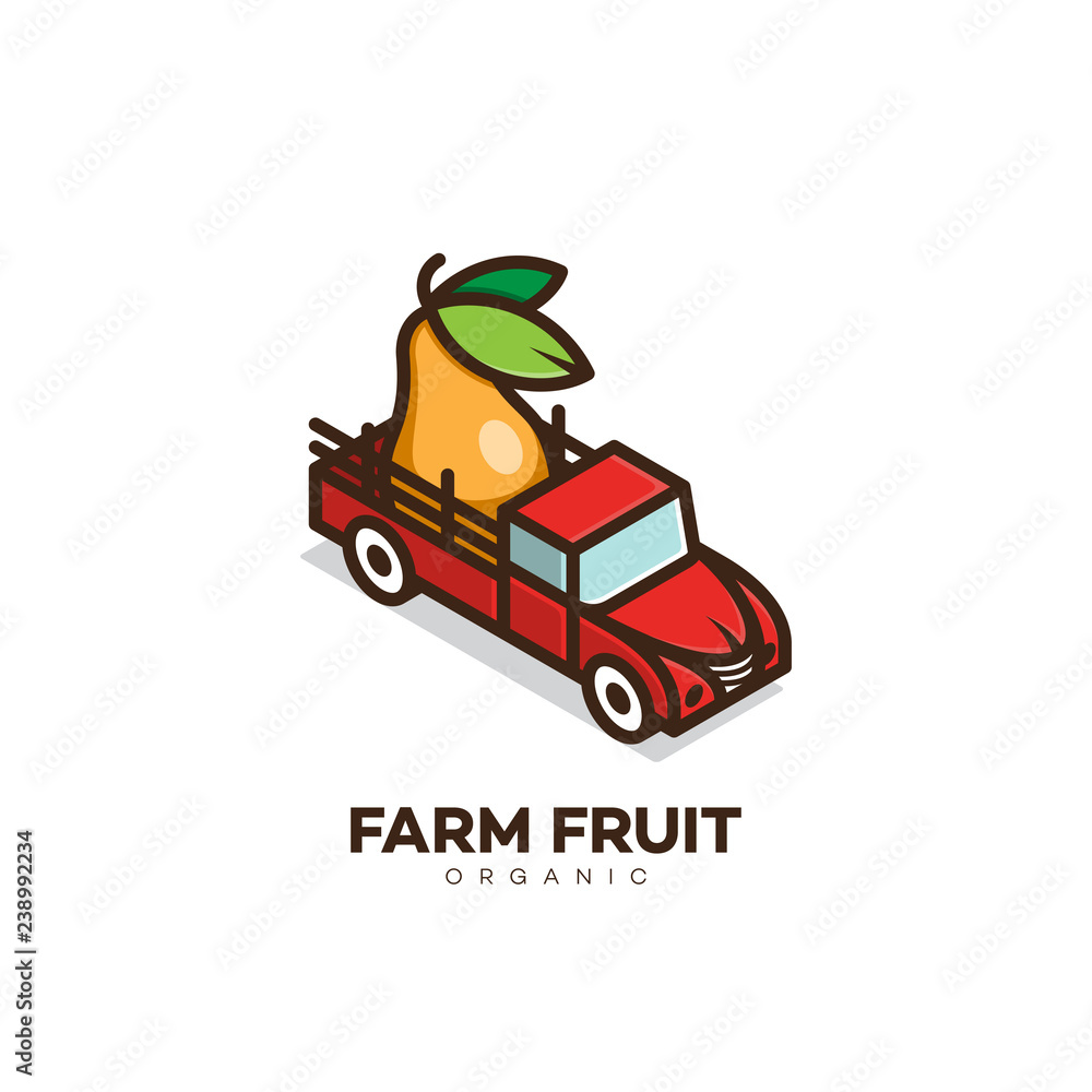 Obraz premium Farm fruit logo
