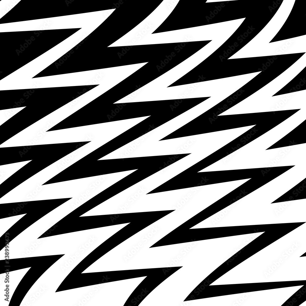 Geometric Simple Zigzag Print, Wave Pattern Geometric Simple Zigzag Print, Wave Pattern