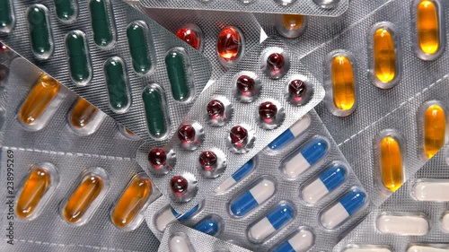 Different pills in a blister pack rotate