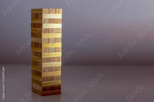 Building from wooden blocks - jenga