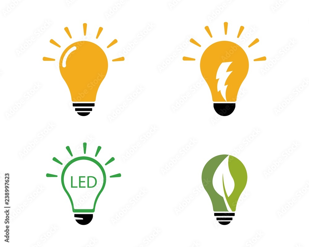 light bulb design logo template light bulb design logo template