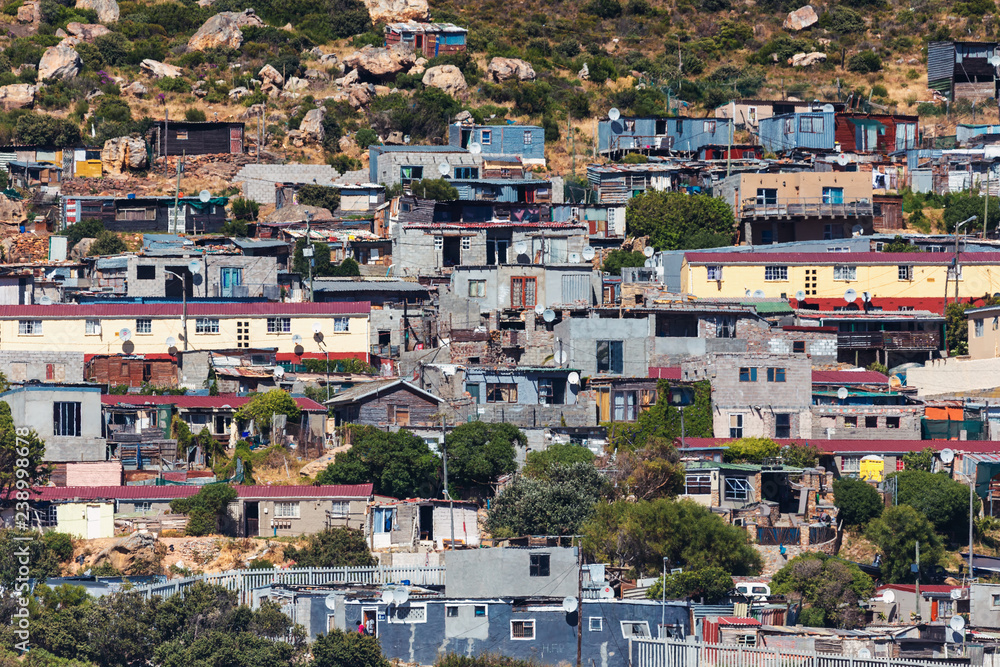 Township view in Hout bay area, Cape Town, South Africa