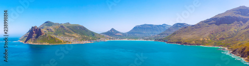 Hout Bay panoramic image taken from Chapman's Peak drive scenic road near Cape Town, South Africa © Dmitrii