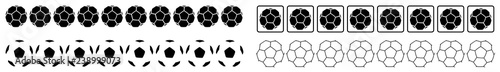 Fußball Trennlinie Bordüre Grenze Rahmen Abgrenzung - football soccer borders divider design decoration elements #vector