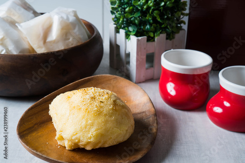 delicious ensaymada or cheese bun.  favorite snack of Filipinos photo