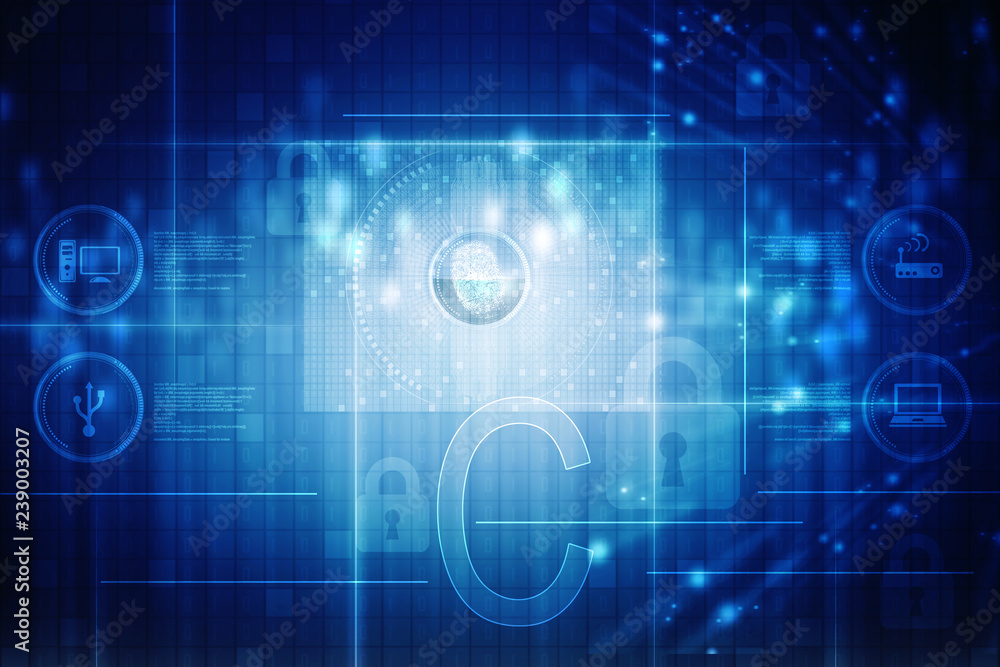 2d illustration technology background 2d illustration technology background