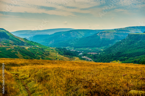 The Neath Valley, From Rigos Mountain, Wales, UK