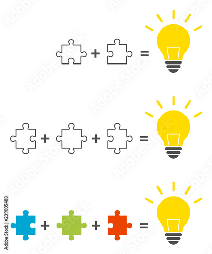 Puzzle light bulb -solution image-