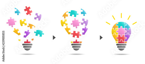 Puzzle light bulb (flash)