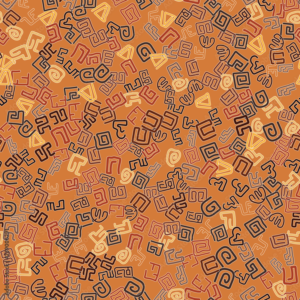 Abstract seamless pattern in coffee shades