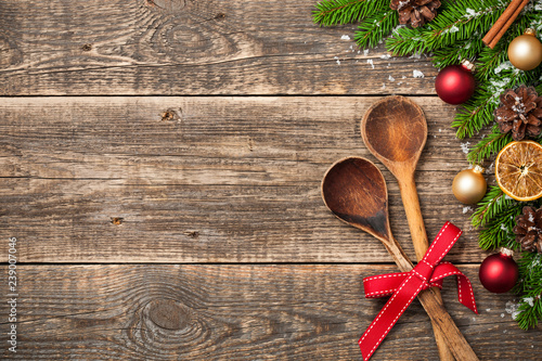 Christmas table setting background