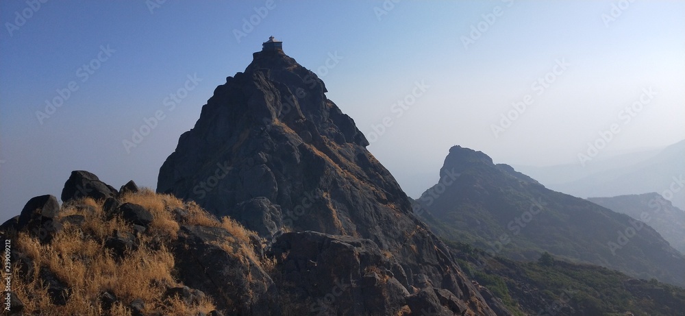 Obraz premium girnar hills datta treya temple, jungarh gujrat