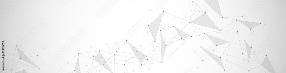 Geometric abstract background with connected dots and lines. Molecular structure and communication. Digital technology background and network connection. Geometric abstract background with connected dots and lines. Molecular structure and communication. Digital technology background and network connection.