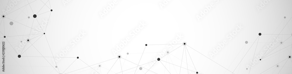 Geometric abstract background with connected dots and lines. Molecular structure and communication. Digital technology background and network connection. Geometric abstract background with connected dots and lines. Molecular structure and communication. Digital technology background and network connection.