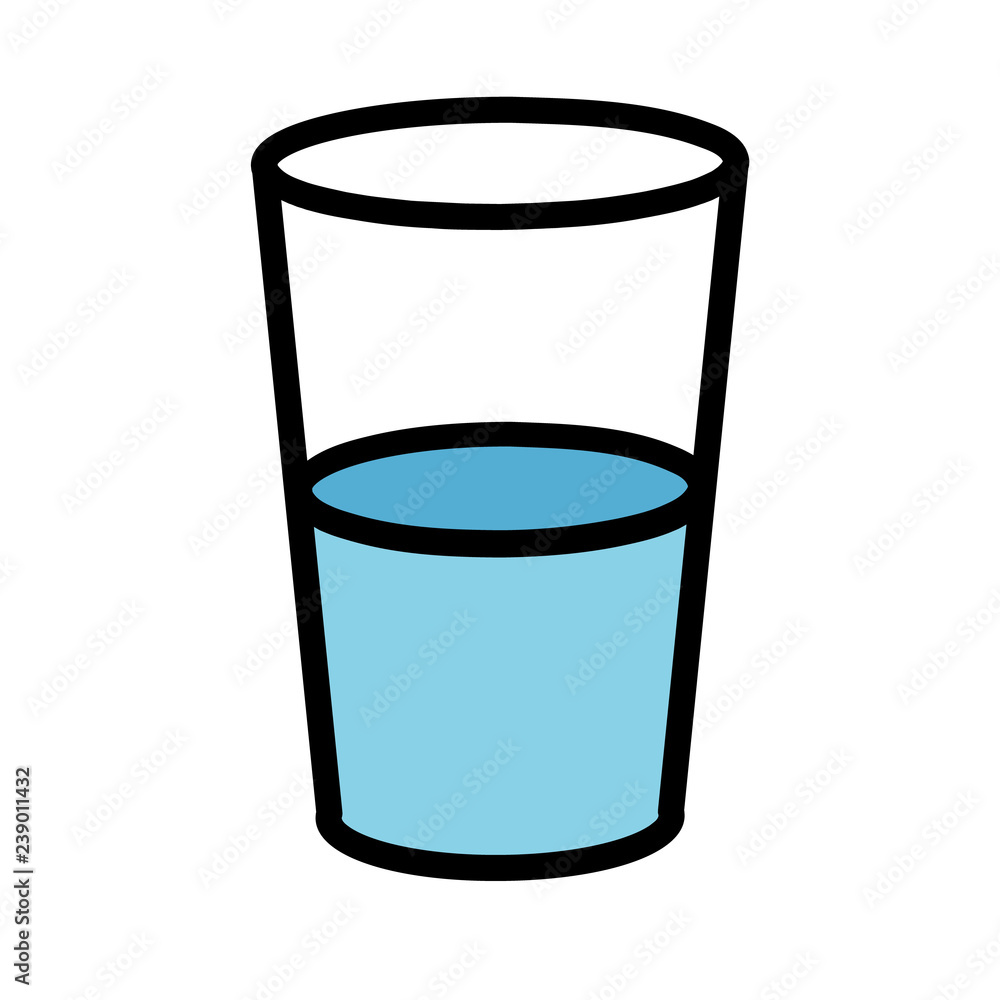 glass of water flat design glass of water flat design