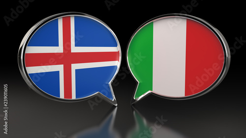 Iceland and Italy flags with Speech Bubbles. 3D illustration Free Download Iceland and Italy flags with Speech Bubbles. 3D illustration - GFXLoad