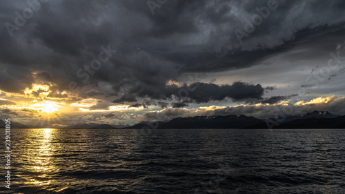 Canal Beagle at sunset