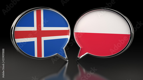 Iceland and Poland flags with Speech Bubbles. 3D illustration Free Download Iceland and Poland flags with Speech Bubbles. 3D illustration - GFXLoad