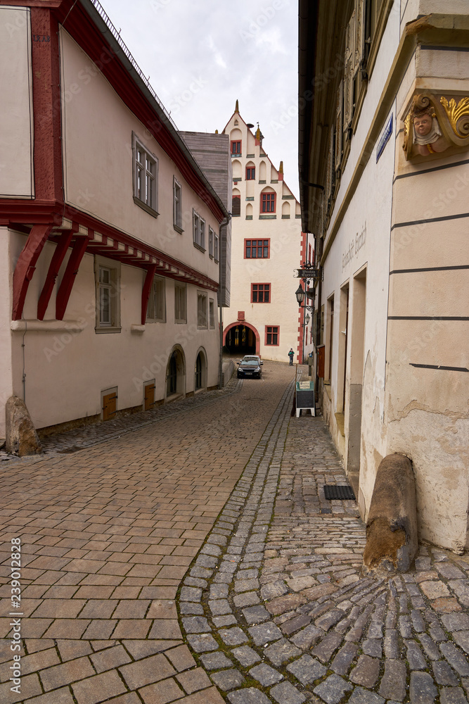 Fototapeta premium Historische Altstadt von Dettelbach, Landkreis Kitzingen, Unterfranken, Franken, Bayern, Deutschland