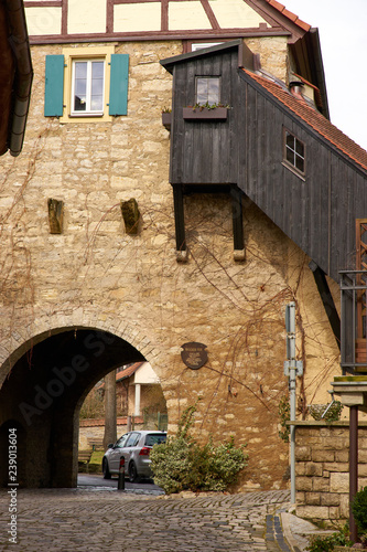 Fototapeta Naklejka Na Ścianę i Meble -  Historische Altstadt von Dettelbach,  Landkreis Kitzingen, Unterfranken, Franken,  Bayern, Deutschland