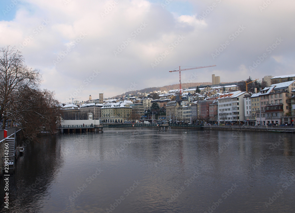 Obraz premium Blick auf Zürich