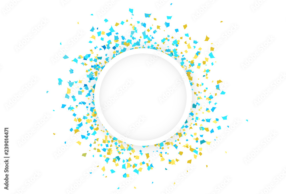 Confetti circle ring paper scatter explosion celebration party template