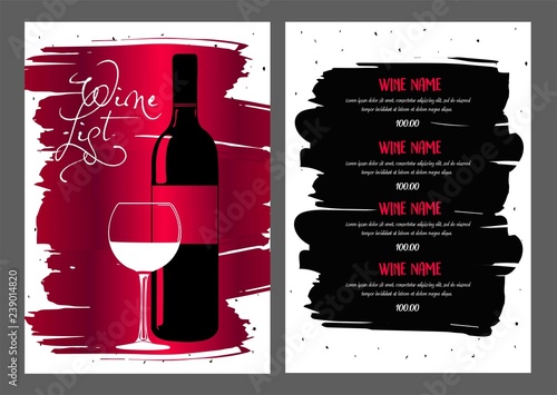 Wine list design.