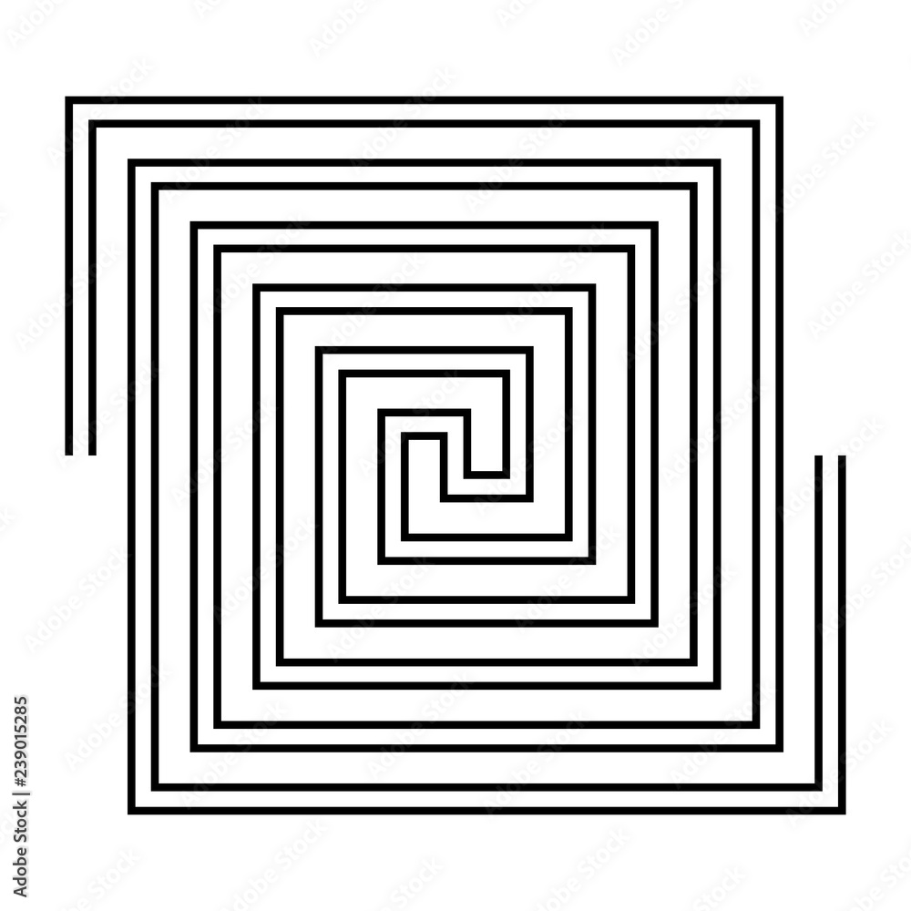 Design monochrome labyrinth illusion background Design monochrome labyrinth illusion background